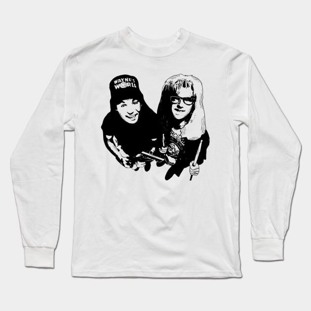 Party on wayne, party on garth Long Sleeve T-Shirt by Popstarbowser